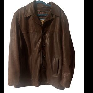 Wilson’s Brown Leather jacket Adventure Bound